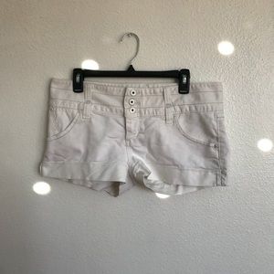 White high waist guess jeans shorts